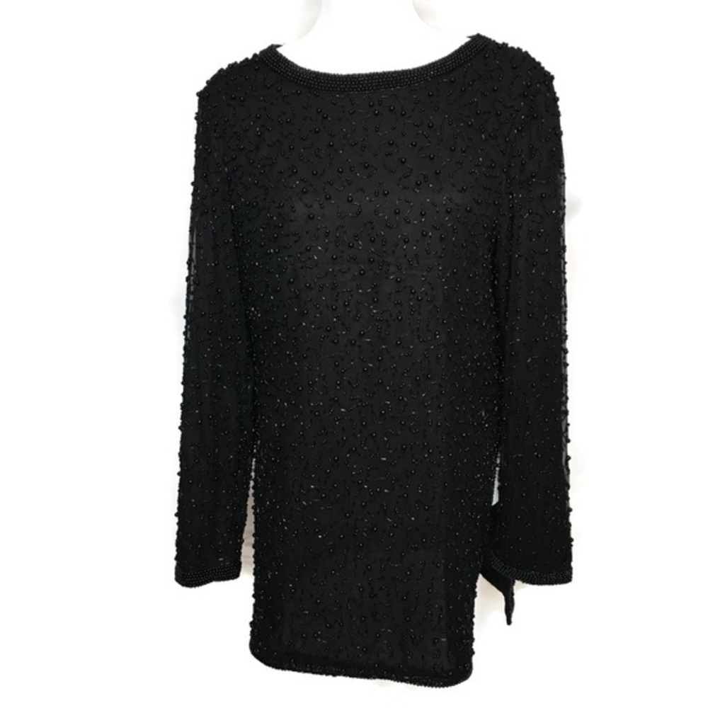 Papell Boutique Evening beaded Long Sleeve…